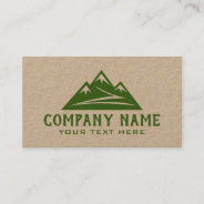Mountain Logo Brown Kraft Business Card Template at Zazzle