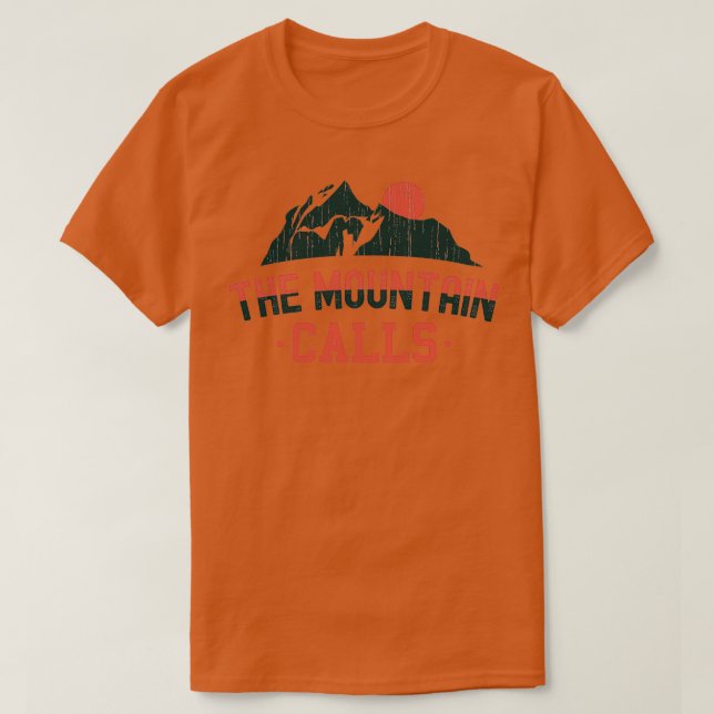 Mountain Love Climbing Bouldering Alpinist Design T-Shirt (Design Front)