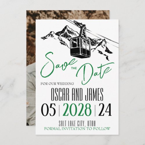 Mountain Love Green Save The Date