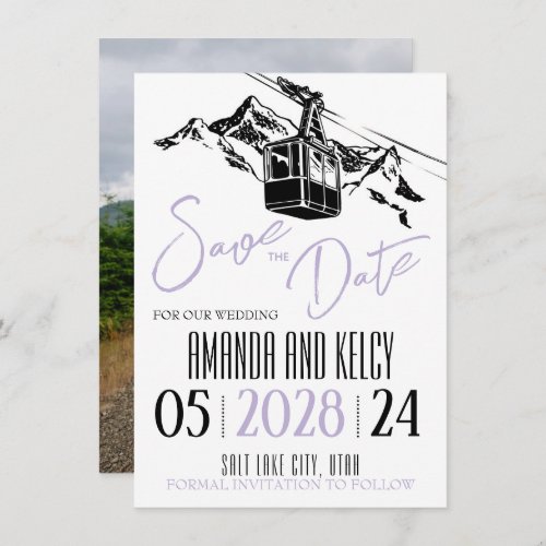 Mountain Love Lilac Save The Date