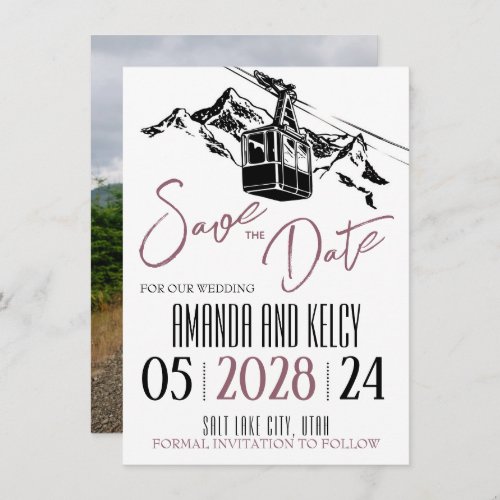 Mountain Love Mauve Save The Date