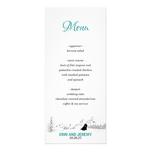 Mountain Love Menu (Front)