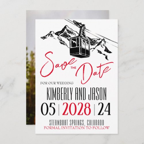 Mountain Love Red Save The Date