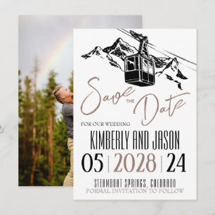 Mountain Love Taupe Save The Date