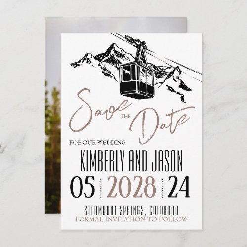 Mountain Love Taupe Save The Date