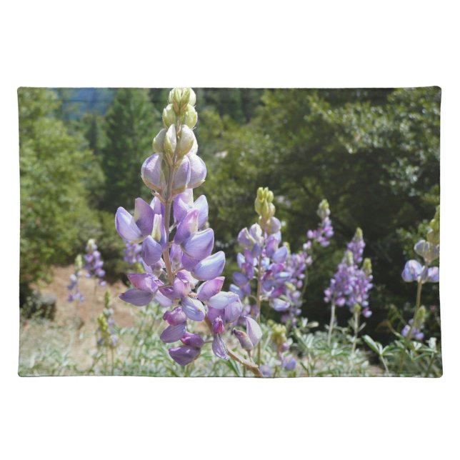 Mountain Lupins at Yosemite Cloth Placemat (Front)