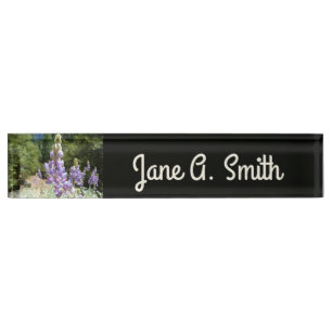 Mountain Lupins at Yosemite Desk Name Plate