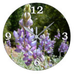 Mountain Lupins at Yosemite Large Clock