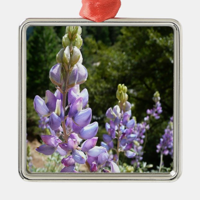 Mountain Lupins at Yosemite Metal Ornament (Front)