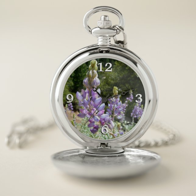 Mountain Lupins at Yosemite Pocket Watch (Inside)