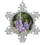 Mountain Lupins at Yosemite Snowflake Pewter Christmas Ornament