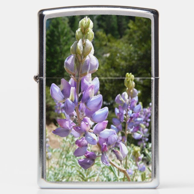 Mountain Lupins at Yosemite Zippo Lighter (Front)