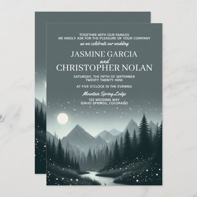 Mountain Magic Invitation (Front/Back)