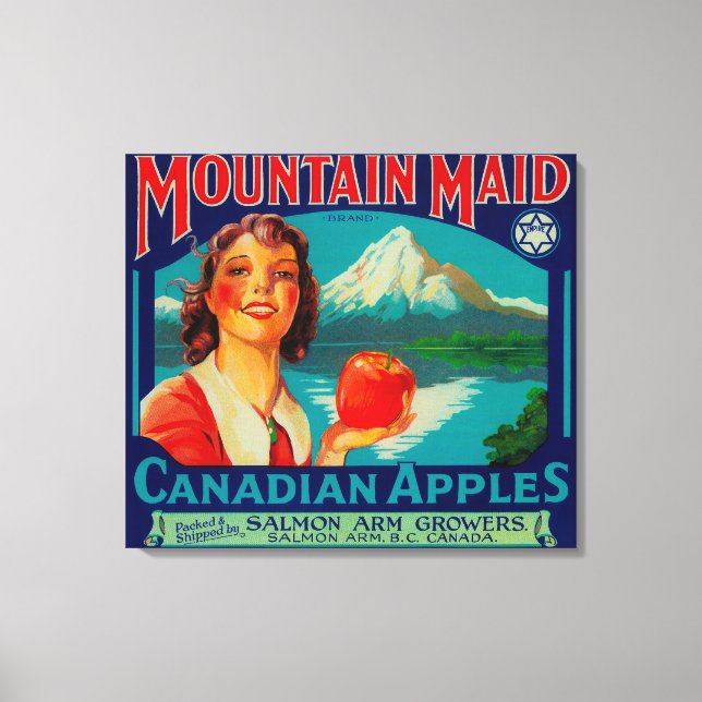 Mountain Maid Apple LabelCanada Canvas Print (Front)