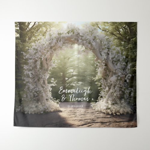 Mountain Majesty Floral Archway Tapestry