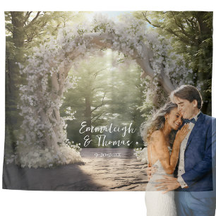 Mountain Majesty Floral Archway Tapestry