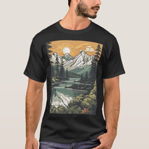 Mountain Majesty printed t_shirt 