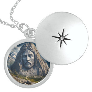 Mountain Majesty The Lord Is My Rock Locket Necklace