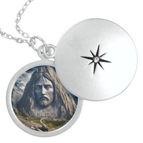  Mountain Majesty The Lord Is My Rock Locket Necklace