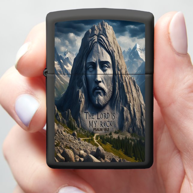  Mountain Majesty The Lord Is My Rock Zippo Lighter (In Hand)