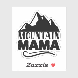 mountain mama funny sticker