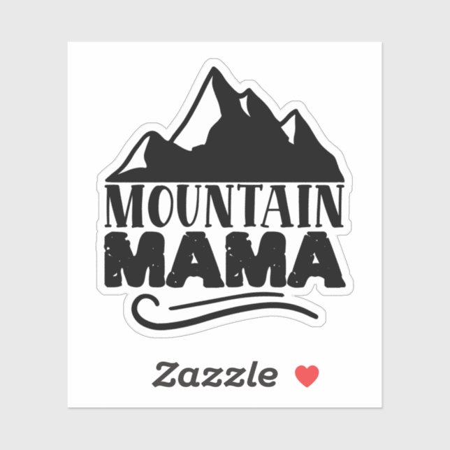 mountain mama funny sticker (Sheet)