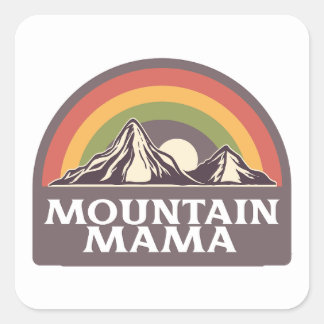 Mountain Mama Square Sticker