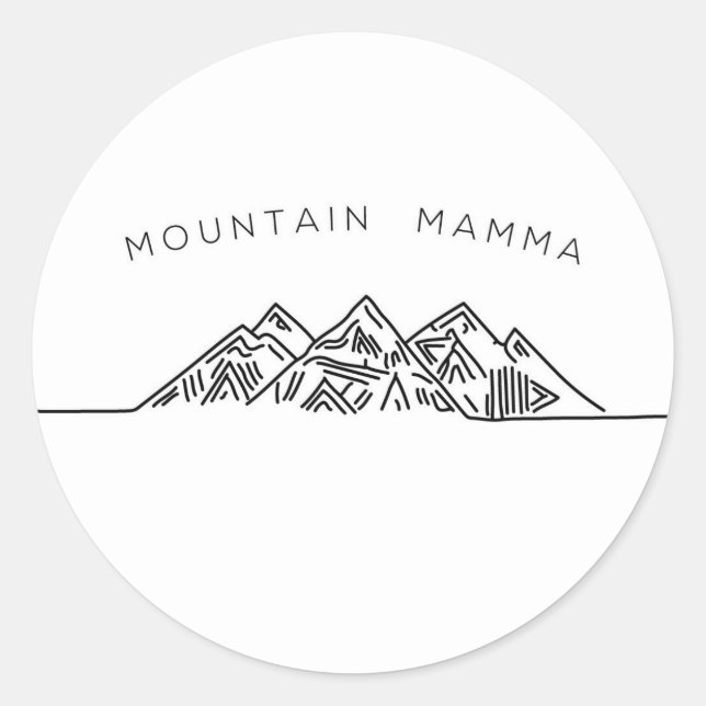 Mountain Mamma Classic Round Sticker (Front)