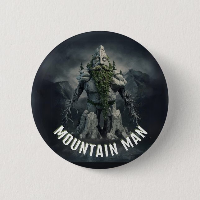 Mountain Man gift Outdoor men Climber Button (Front)
