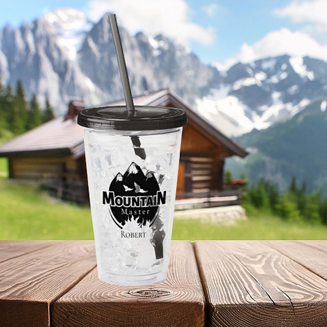 Mountain master, personalized hiker/biker  acrylic tumbler (Creator Uploaded)