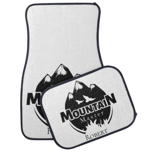 Mountain master personalized hikerbiker  car floor mat