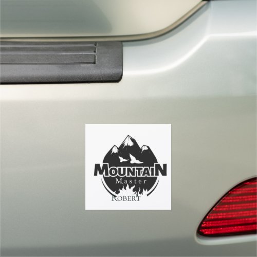 Mountain master personalized hikerbiker  car magnet
