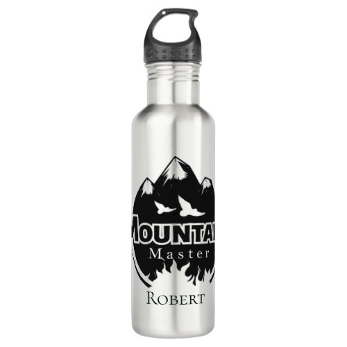 Mountain master personalized hikerbiker  stainless steel water bottle