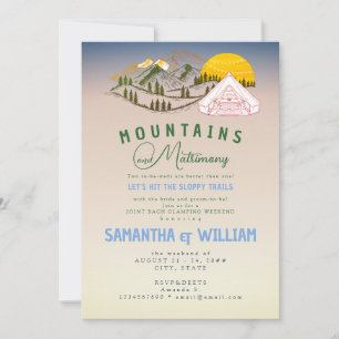 Mountain Matrimony Sloppy Trail Joint Bach Weekend Invitation