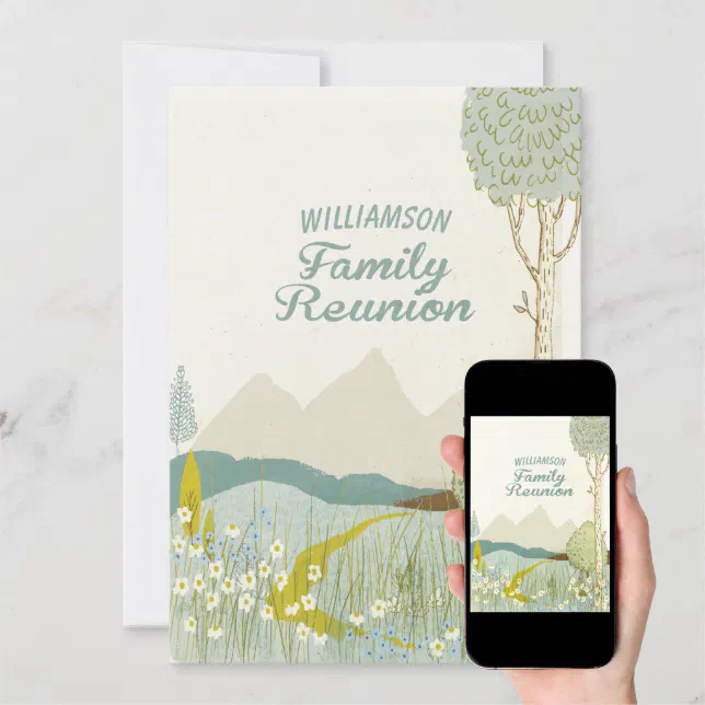 Mountain Meadow Family Reunion Gathering Party Invitation Zazzle