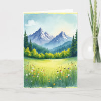 Mountain Meadow Fathers Day Card