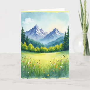Mountain Meadow Fathers Day Card
