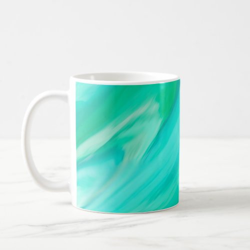 Mountain Meadow Green Abstract Coffee Mug