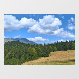 Mountain Meadow Landscape - Wild Nature Romania Window Cling