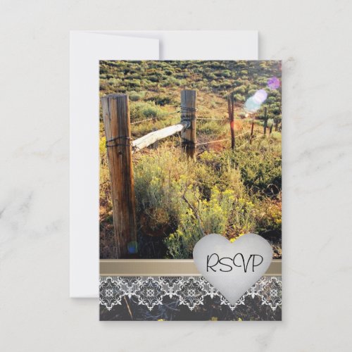 Mountain Meadow Rustic Rsvp Invitation
