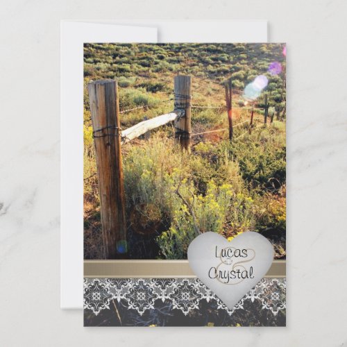 Mountain Meadow Rustic Wedding Invitation