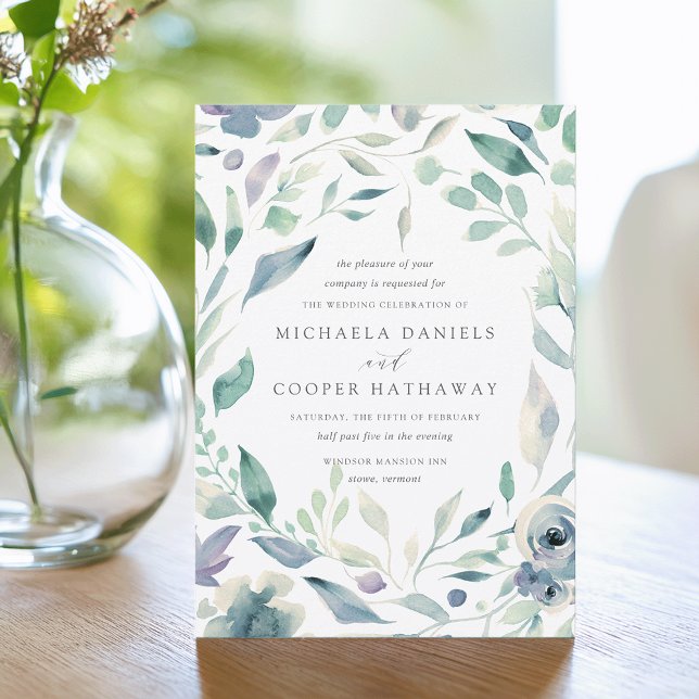 Mountain Meadow | Spring Watercolor Floral Wedding Invitation (Creator Uploaded)