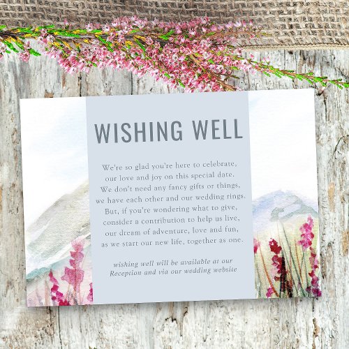 Mountain Meadow Wedding Wishing Well Enclosure Card
