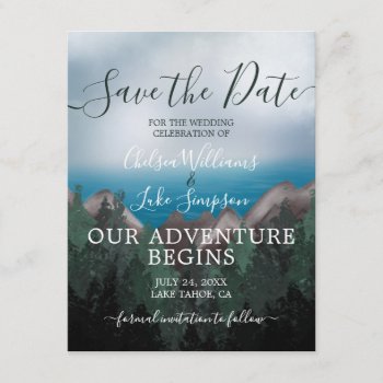 Mountain Meets Ocean Adventure Save The Date Invitation by prettypicture at Zazzle