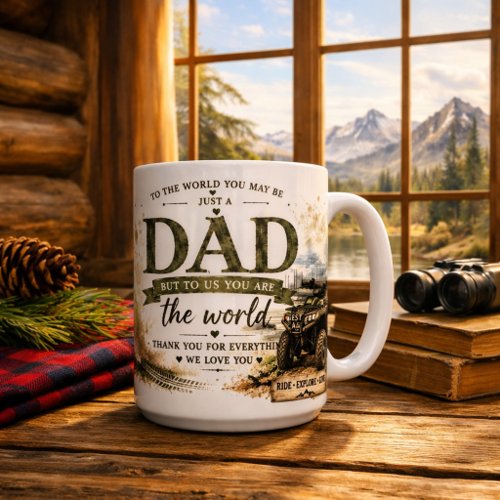 Mountain Memories: A Heartfelt Tribute to the Dad  Coffee Mug
