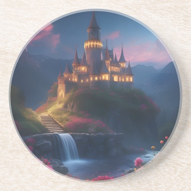 Mountain Midnight Castle Four Coaster (Front)