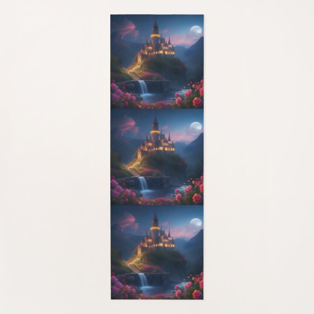 Mountain Midnight Castle Four Yoga Mat (Front)