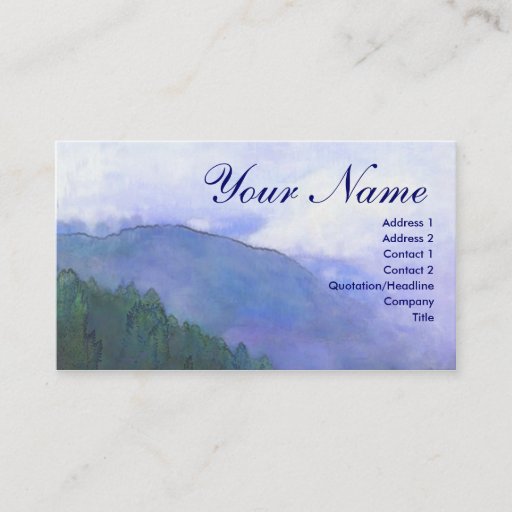 Customizable Mountain mist business card