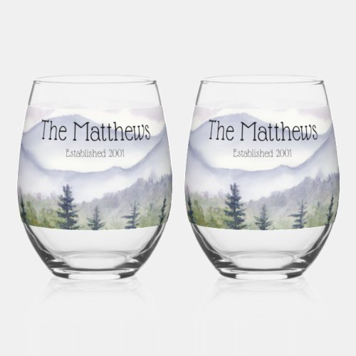 Mountain Moments Personalized Glasses
