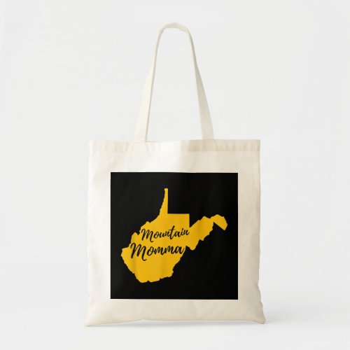 Mountain Momma West Virginia State Map Tote Bag